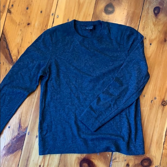 rag & bone wool and soft leather sweater - Picture 3 of 5